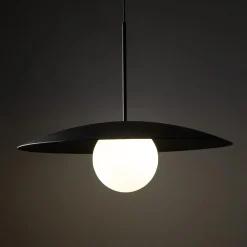 TK Tomasz Krywult Lampa wisząca czarny mat SLATE BLACK GLASS