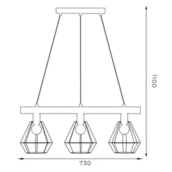 Luminex Lampa wisząca designerska VASTRA III