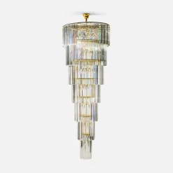 Zumaline Lampa wisząca do salonu glamour złota LUXE 280 cm