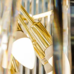 Lampy Wiszące|Zumaline Lampa wisząca do salonu glamour złota LUXE 160 cm