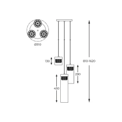 Lampy Wiszące|Zumaline Lampa wisząca GEM P0389-03D-F7AC