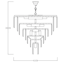Lampy Wiszące|Zumaline Lampa wisząca glamour chrom VERSAILLES