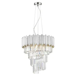 Lampy Wiszące|Zumaline Lampa wisząca glamour chrom GLADIUS