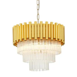 Lampy Wiszące|Zumaline Lampa wisząca glamour złota PRIMA