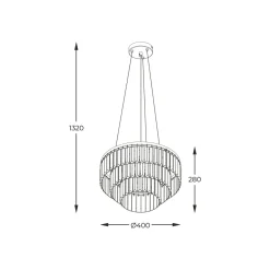 Lampy Wiszące|Zumaline Lampa wisząca glamour złota TIFANNY