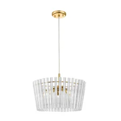 Lampy Wiszące|Zumaline Lampa wisząca glamour złota BACH 41 cm