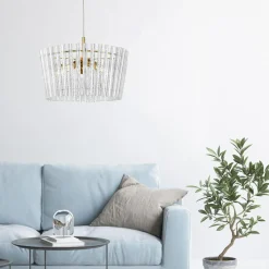 Lampy Wiszące|Zumaline Lampa wisząca glamour złota BACH 41 cm