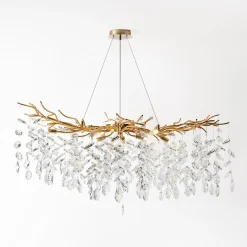 Zumaline Lampa wisząca glamour złota CINDY fi100 cm