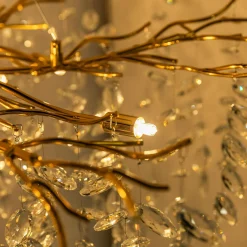 Zumaline Lampa wisząca glamour złota CINDY fi100 cm