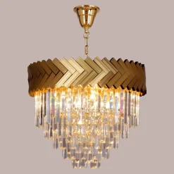 Zumaline Lampa wisząca glamour złota LYON