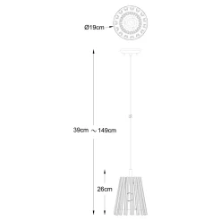 Zumaline Lampa wisząca glamour złota BACH 19 cm