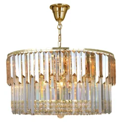 Lampy Wiszące|Zumaline Lampa wisząca glamour złota CAMILLE 60 cm