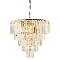 Zumaline Lampa wisząca glamour złota AMEDEO 48 cm