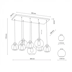 Lampy Wiszące|TK Tomasz Krywult Lampa wisząca grafitowa CUBUS 8