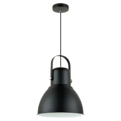 Lampy Wiszące|Zumaline Lampa wisząca industrialna czarna KAIROS