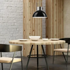 Lampy Wiszące|inny Lampa wisząca industrialna czarna KIRA