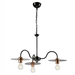 Żyrandole|Lampy Wiszące|inny Lampa wisząca industrialna czarna ALICE 3