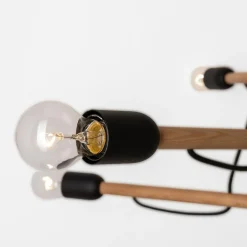 TK Tomasz Krywult Lampa wisząca jasne drewno HELIX VI WOOD