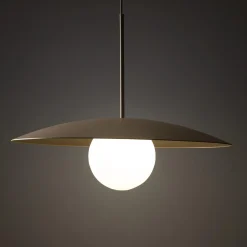 TK Tomasz Krywult Lampa wisząca jasnobrązowa SLATE SABIA GLASS