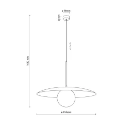 TK Tomasz Krywult Lampa wisząca jasnobrązowa SLATE SABIA GLASS