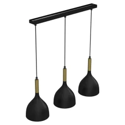 Luminex Lampa wisząca kielich czarno-złota NOAK III