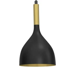 Luminex Lampa wisząca kielich czarno-złota NOAK III