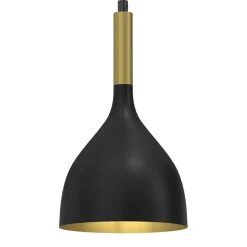 Lampy Wiszące|Luminex Lampa wisząca kielich czarno-złota NOAK I