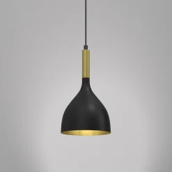 Lampy Wiszące|Luminex Lampa wisząca kielich czarno-złota NOAK I