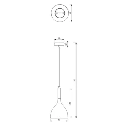 Lampy Wiszące|Luminex Lampa wisząca kielich czarno-złota NOAK I