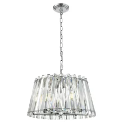 Zumaline Lampa wisząca kryształ srebrna MIRABELL