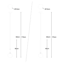 Lampy Wiszące|Zumaline Lampa wisząca kula czarno-złota ARCTURUS