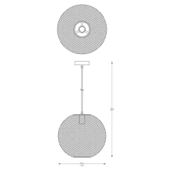 Zumaline Lampa wisząca kula złota ORION