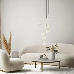 TK Tomasz Krywult Lampa wisząca kule czarno-złota NILOS 7