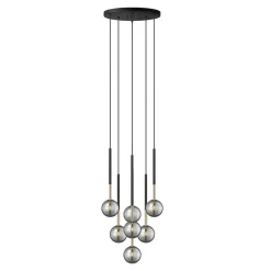 Zumaline Lampa wisząca kule czarno-złota ARCTURUS 7