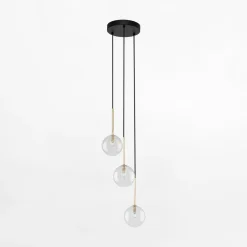 Lampy Wiszące|TK Tomasz Krywult Lampa wisząca kule czarno-złota NILOS 3