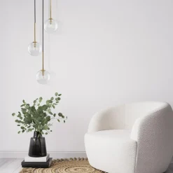 Lampy Wiszące|TK Tomasz Krywult Lampa wisząca kule czarno-złota NILOS 3