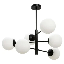 domiluce Lampa wisząca kule 6-punktowa czarna AURORA