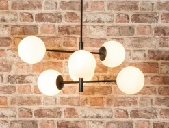 domiluce Lampa wisząca kule 6-punktowa czarna AURORA