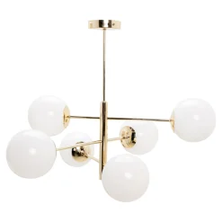 domiluce Lampa wisząca kule 6-punktowa złota AURORA