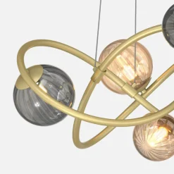 Lampy Wiszące|Zumaline Lampa wisząca kule złota ARLON