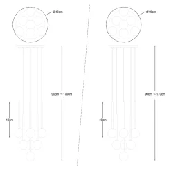 Zumaline Lampa wisząca kule złota ARCTURUS 7