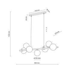 Lampy Wiszące|TK Tomasz Krywult Lampa wisząca kule złota ESTERA VII