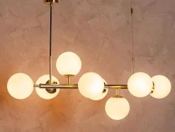 domiluce Lampa wisząca kule złota MEFISTO 8