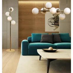 domiluce Lampa wisząca kule złota MEFISTO 6