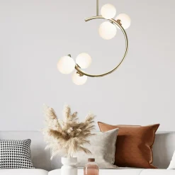 Zumaline Lampa wisząca kule złota MOLECULE