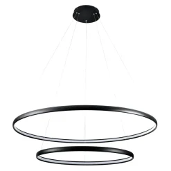 Zumaline Lampa wisząca LED 2 okręgi czarna CARLO
