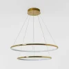 Zumaline Lampa wisząca LED 2 pierścienie złota MARSEILLE