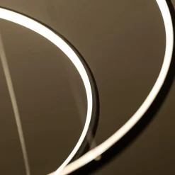 Zumaline Lampa wisząca LED 2 pierścienie czarna MARSEILLE