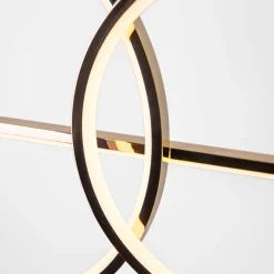 Lampy Wiszące|Zumaline Lampa wisząca LED 2 pierścienie złota CHOLET