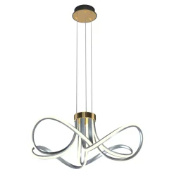 Lampy Wiszące|Zumaline Lampa wisząca LED ABRO czarno-szaro-złota